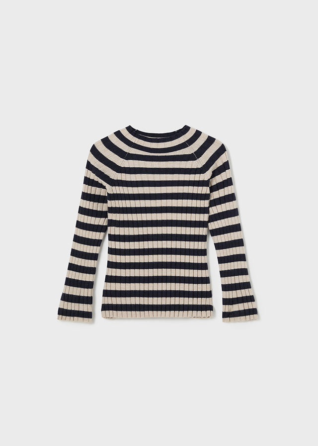 Girl's Ribbed Mock Neck Sweater