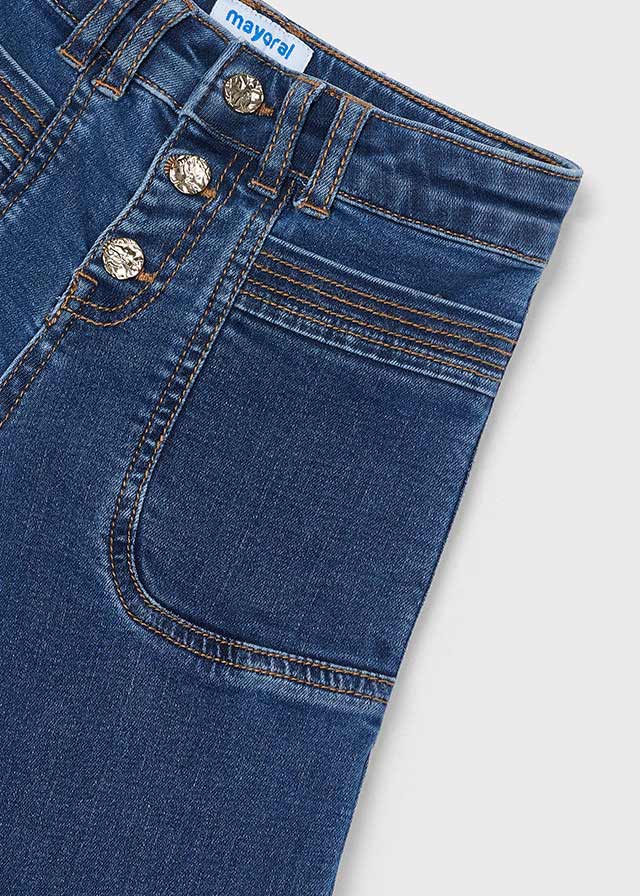 Girls 3 Button Flare Jeans