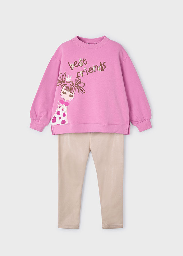 Girls Sweatshirt and Legging set, Camelia