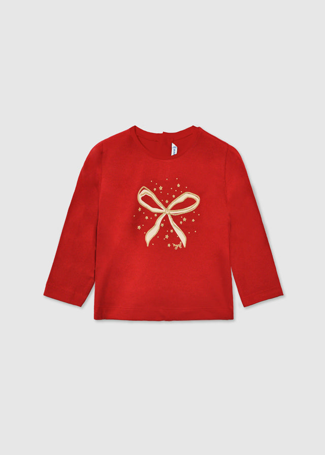 Infant Girl L/s Bow T-Shirt