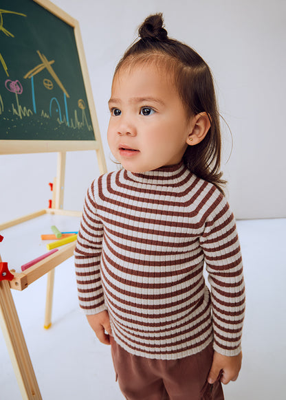 Infant Girl Mock Neck Sweater