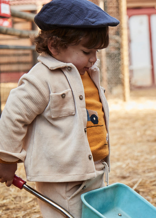 Infant's Camel Knitted Overshirt