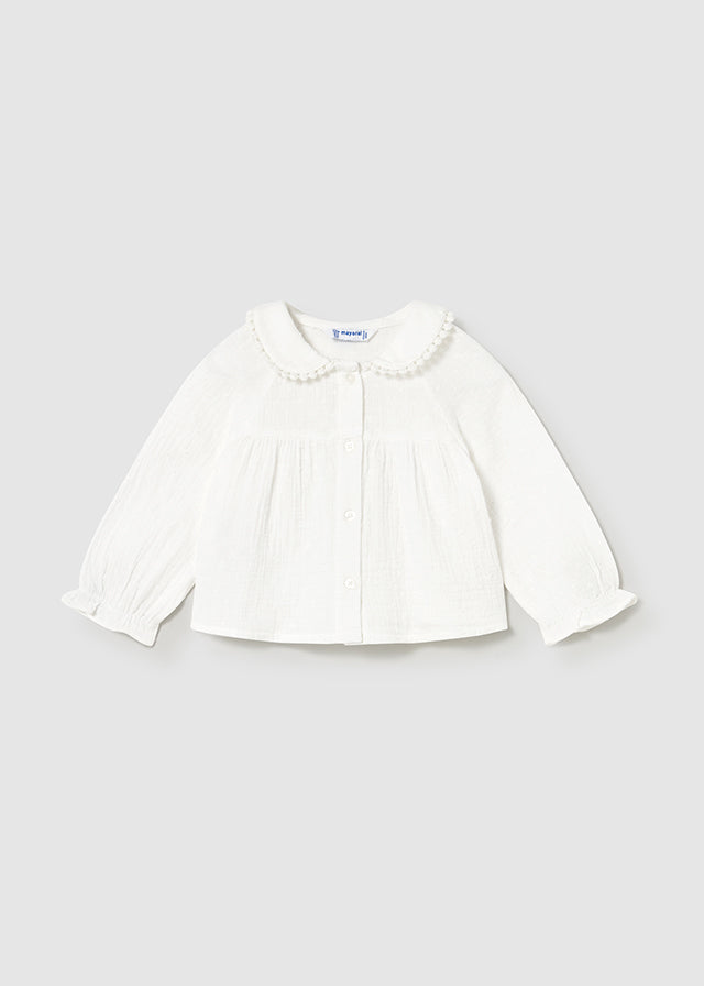 Infant Girl Collard Chiffon Blouse