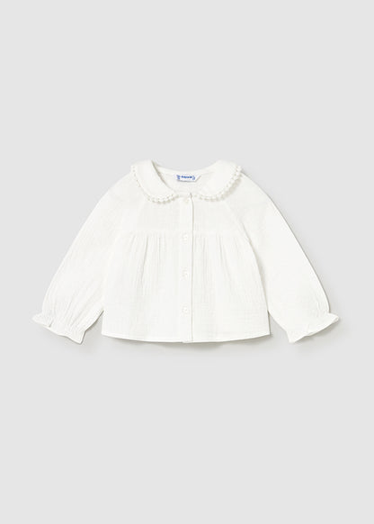 Infant Girl Collard Chiffon Blouse