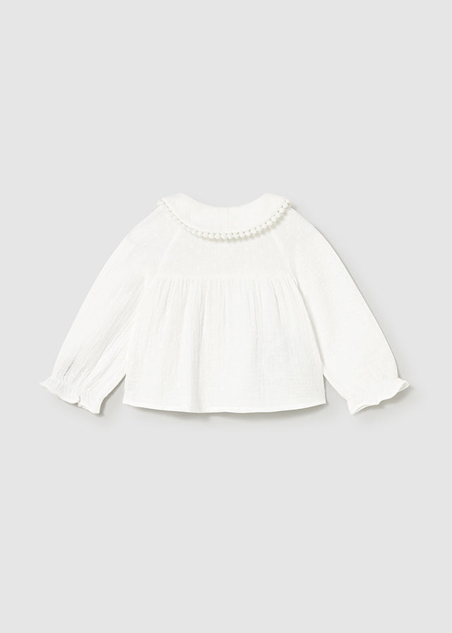 Infant Girl Collard Chiffon Blouse