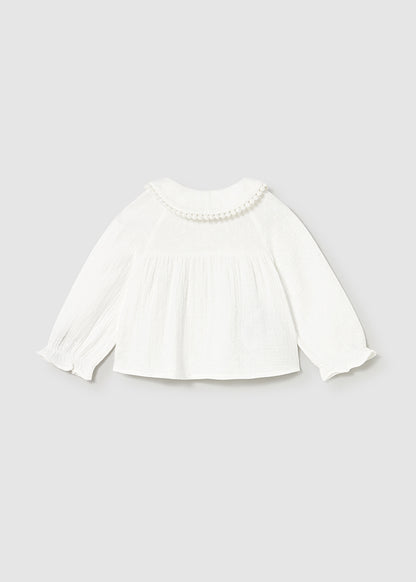 Infant Girl Collard Chiffon Blouse