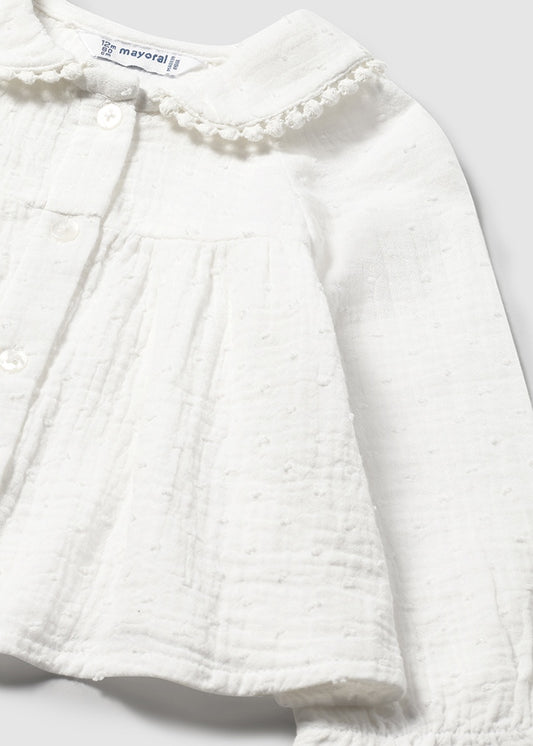 Infant Girl Collard Chiffon Blouse