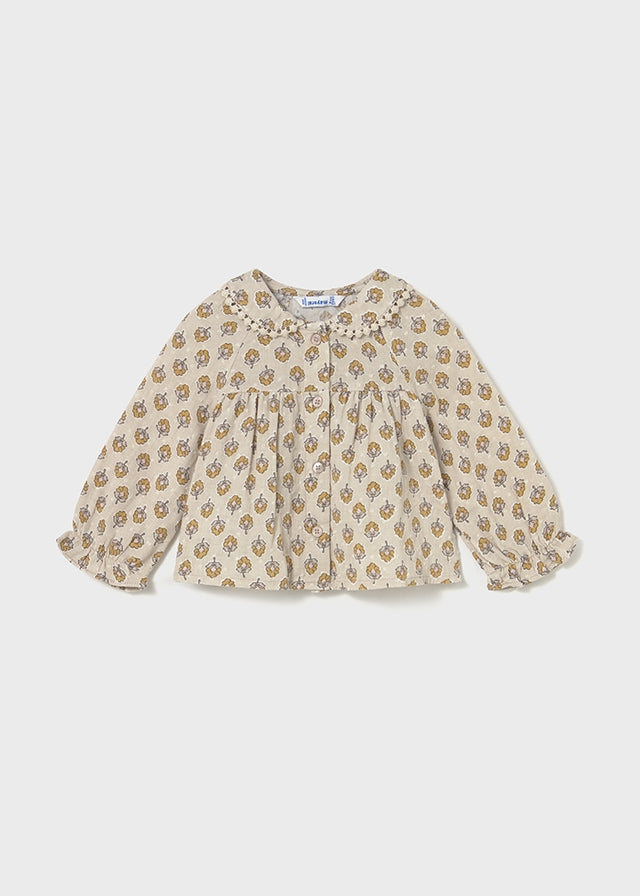 Infant Girl Collard Chiffon Blouse
