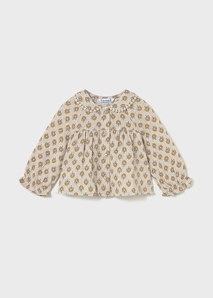 Infant Girl Collard Chiffon Blouse