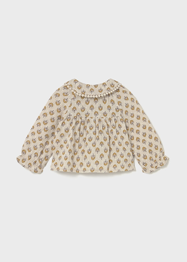 Infant Girl Collard Chiffon Blouse