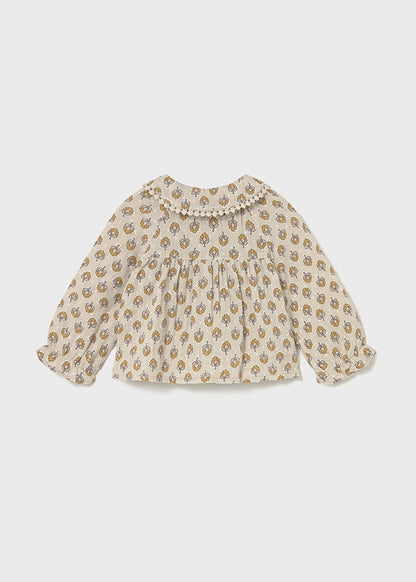 Infant Girl Collard Chiffon Blouse
