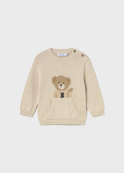 Infant Boy Oversized Bear Sweater