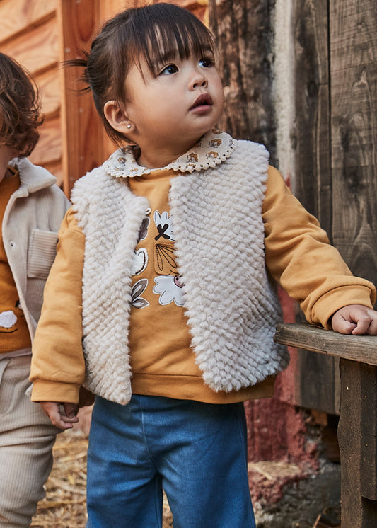 Infant Girl Furry Vest