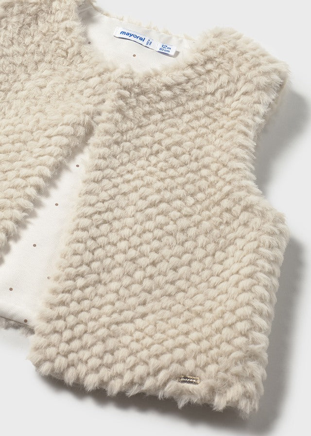 Infant Girl Furry Vest