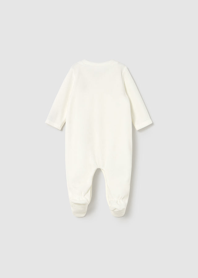 Newborn Girl 2-Piece Velour Onesie