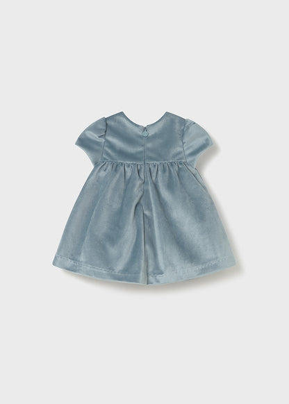 Newborn Girl S/s Velour Dress