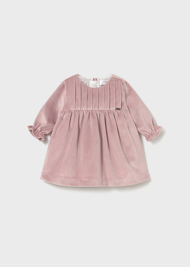 Newborn Girl S/s Velvet Dress