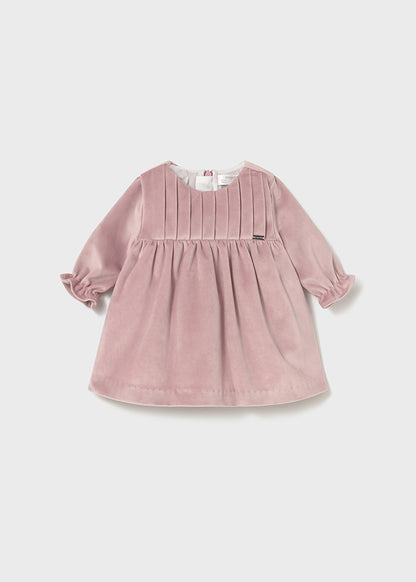 Newborn Girl S/s Velvet Dress
