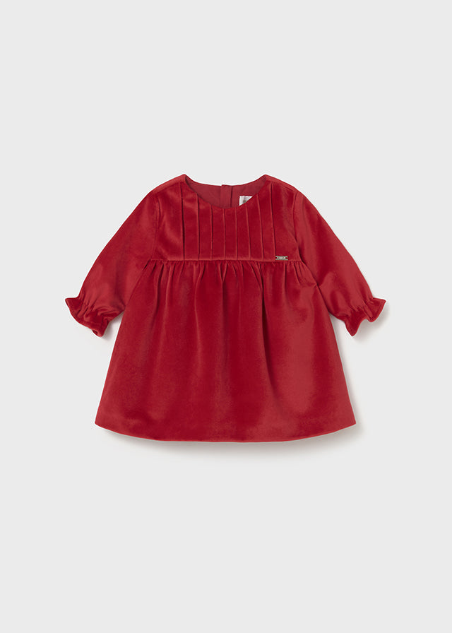 Newborn Girl S/s Velvet Dress