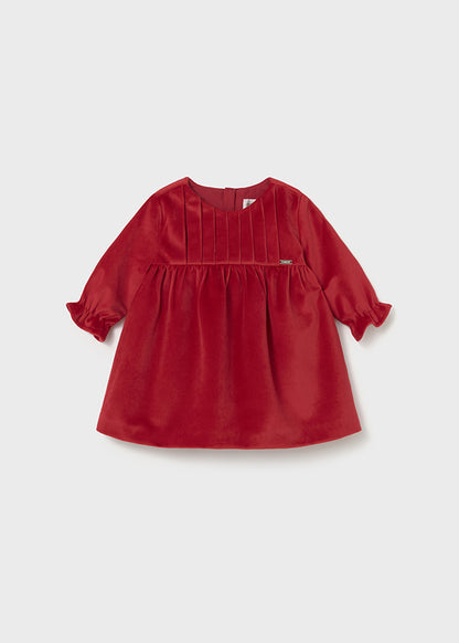 Newborn Girl S/s Velvet Dress