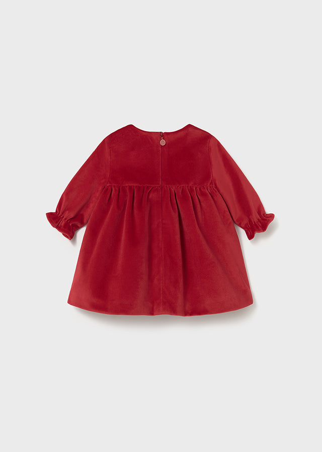 Newborn Girl S/s Velvet Dress