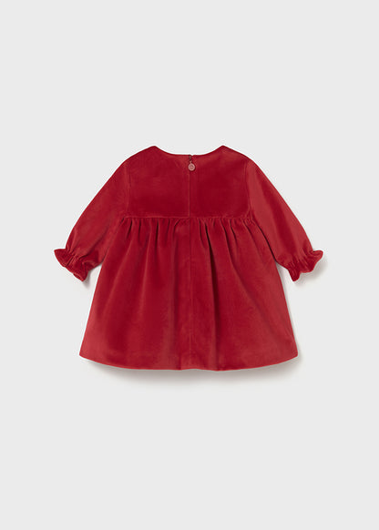 Newborn Girl S/s Velvet Dress