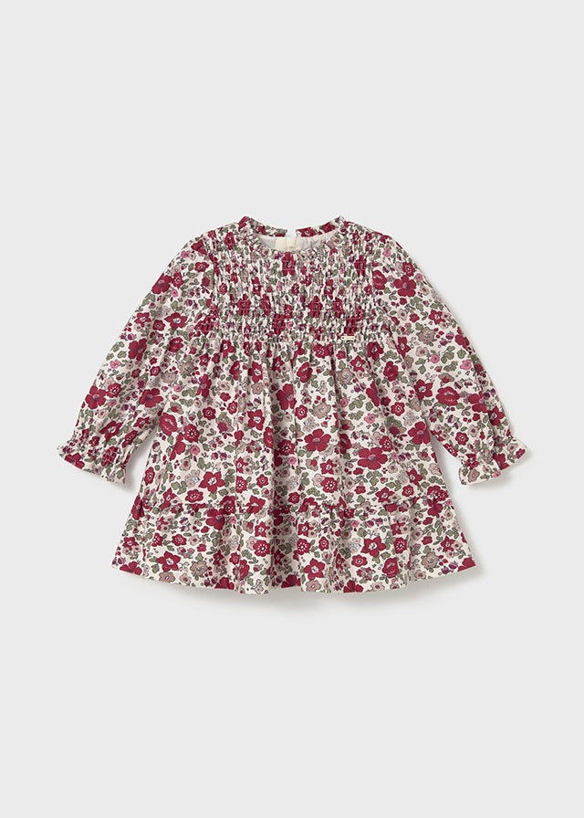 Infant Girl Printed Velvet Dress