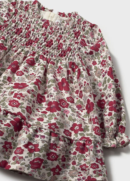 Infant Girl Printed Velvet Dress