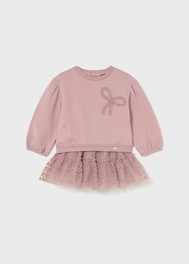 Infant Girl Pink Bow Skirt Set