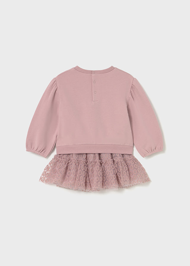 Infant Girl Pink Bow Skirt Set
