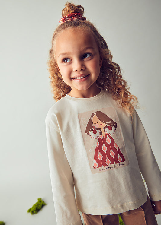 Girl Graphic L/s Shirt and Scrunchy