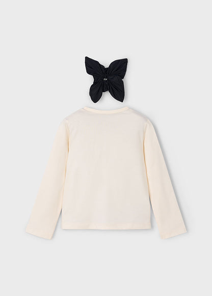 Girl Bow L/s Shirt & Scrunchy