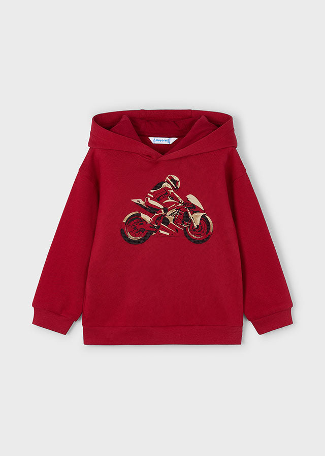 Boys Red Motor Hoodie
