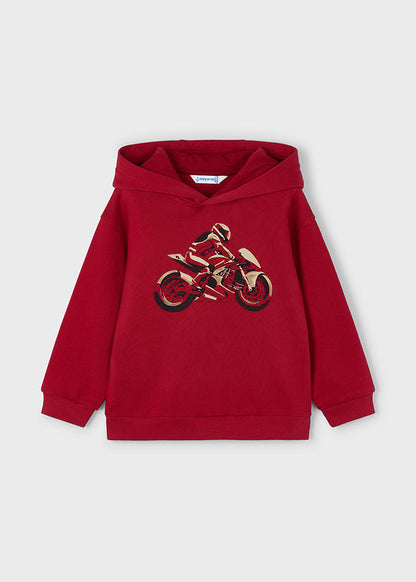 Boys Red Motor Hoodie
