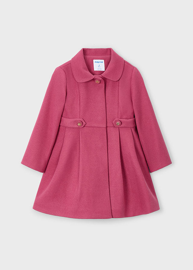 GIrls Cherry Woolen Coat