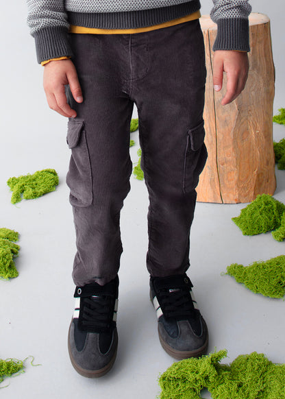 Boys Charcoal Knit Pants
