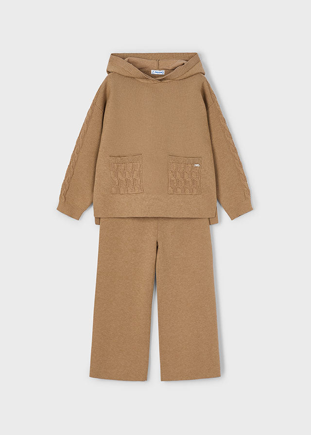 Girls Long Knit Trouser Set