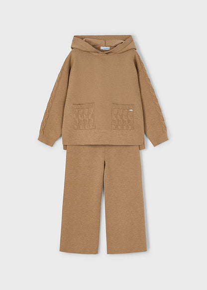 Girls Long Knit Trouser Set