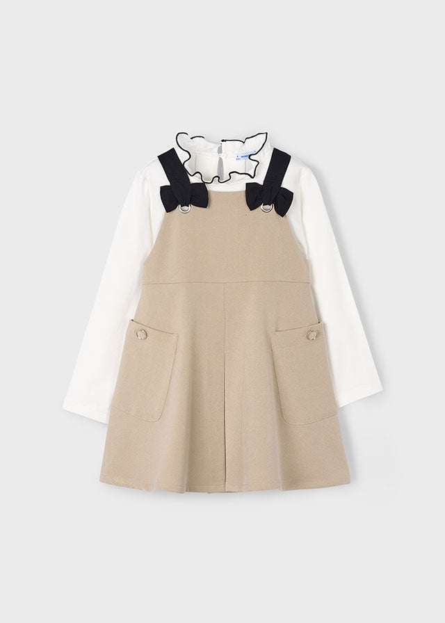 Girls Swan Pinafore Dress