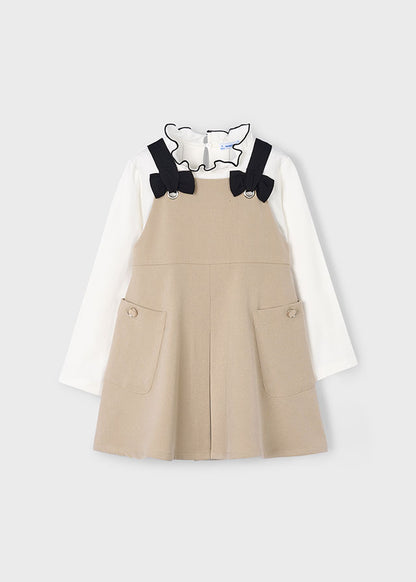 Girls Swan Pinafore Dress