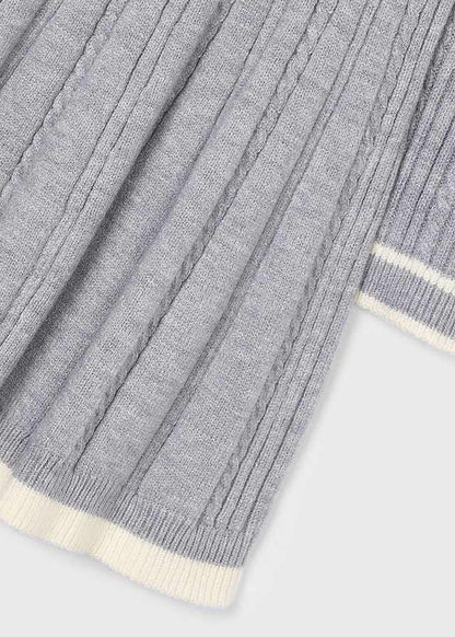 Girls Silver Knit Dress