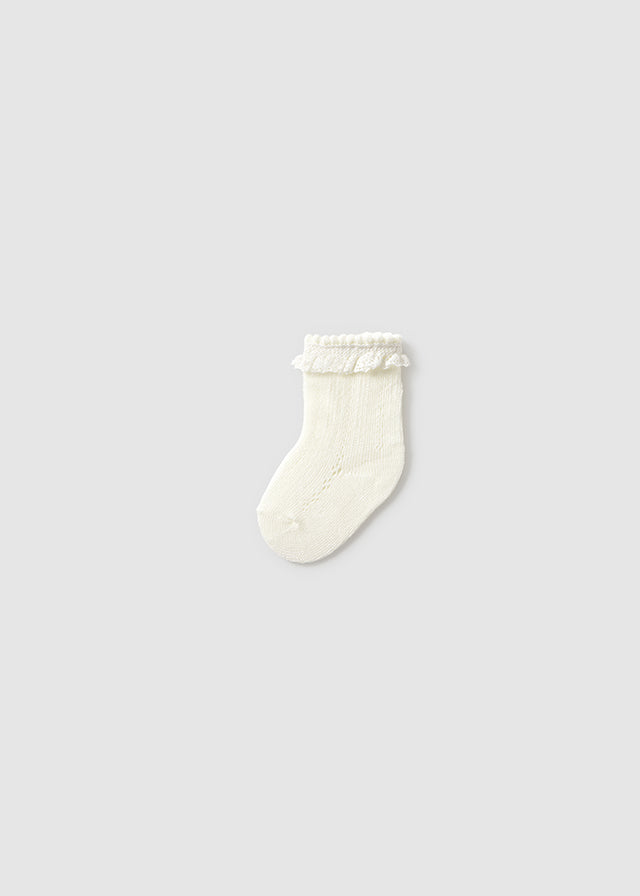 Newborn Knit Ruffle Socks
