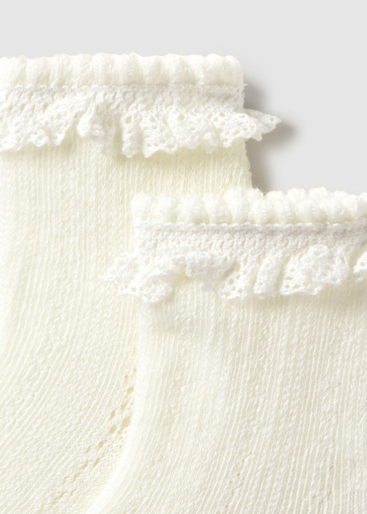 Newborn Knit Ruffle Socks