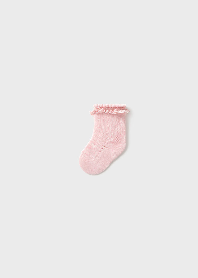 Newborn Knit Ruffle Socks