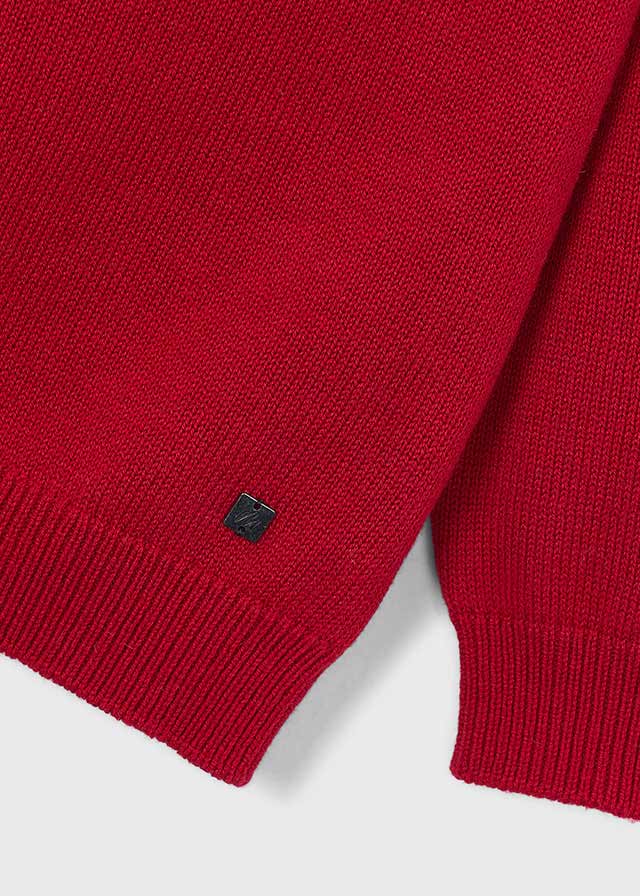 Boys Red Crew Neck Jumper