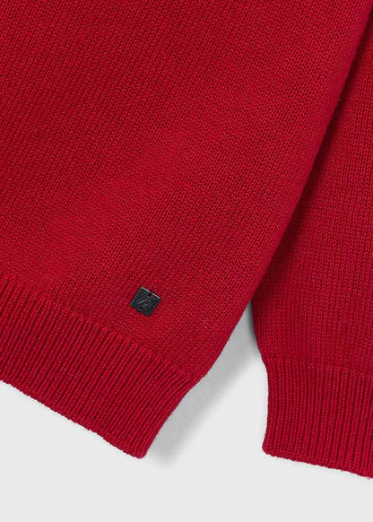 Boys Red Crew Neck Jumper