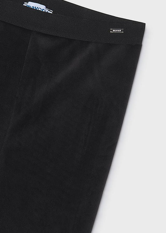 Girl Basic Black Velvet Leggings