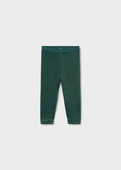 Infant Basic Velvet Green Leggings