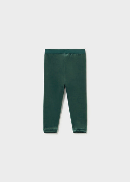 Infant Basic Velvet Green Leggings