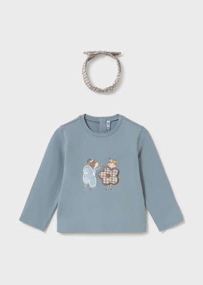 Infant Girl Floral Print L/s Shirt